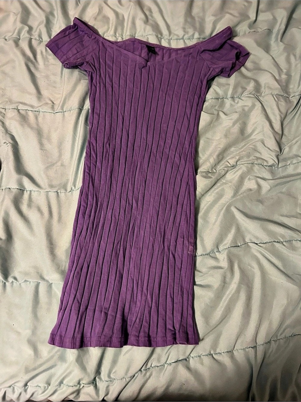 Purple Ribbed Tank Top